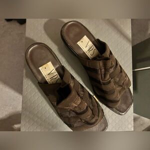 Brown Women's Heeled Mules